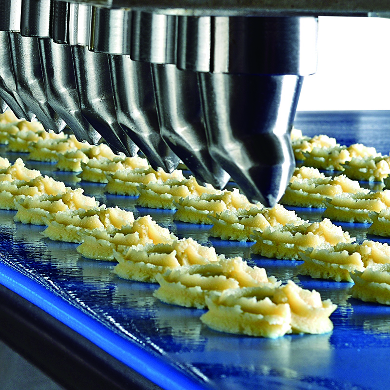 Máquina combinada de galletas de corte de alambre y depositante